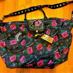 Betsey Johnson Betseyville Rose and Jewel Duffle Bag